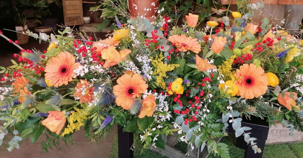 Dessus de cercueil fleurs