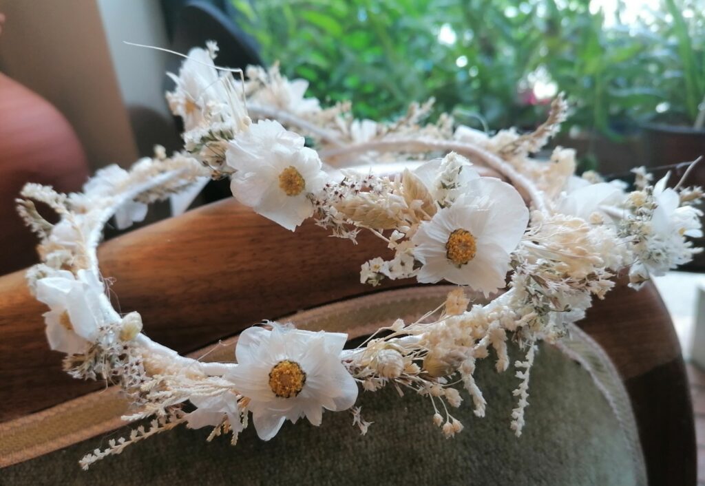 Couronne fleurs séchées